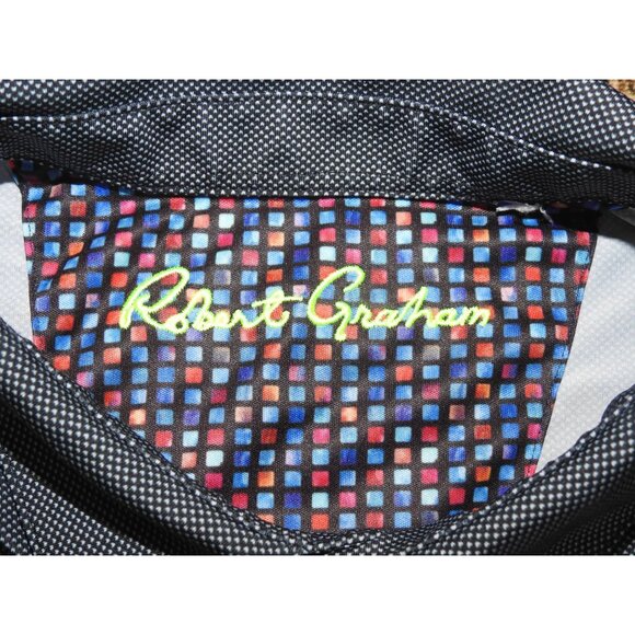 Robert Graham Gray Dot Knowledge Wisdom Truth Polo Shirt Men's Large - Picture 3 of 7